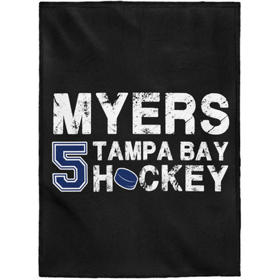 Myers 5 Tampa Bay Hockey Velveteen Plush Blanket