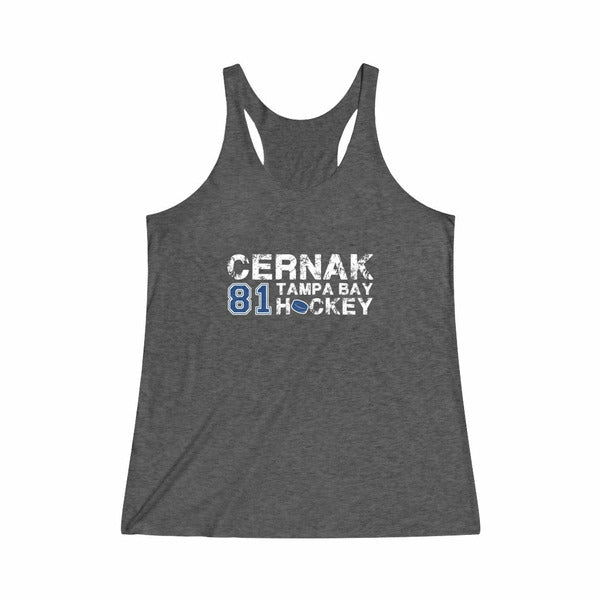 Cernak 81 Tampa Bay Hockey Women's Tri-Blend Racerback Tank