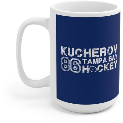 Kucherov 86 Tampa Bay Hockey Ceramic Coffee Mug In Blue, 15oz