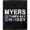 Myers 5 Tampa Bay Hockey Velveteen Plush Blanket