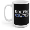 Koepke 45 Tampa Bay Hockey Ceramic Coffee Mug In Black, 15oz